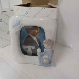 First Communion 3D Picture Frame Porcelain Ceramics NEW